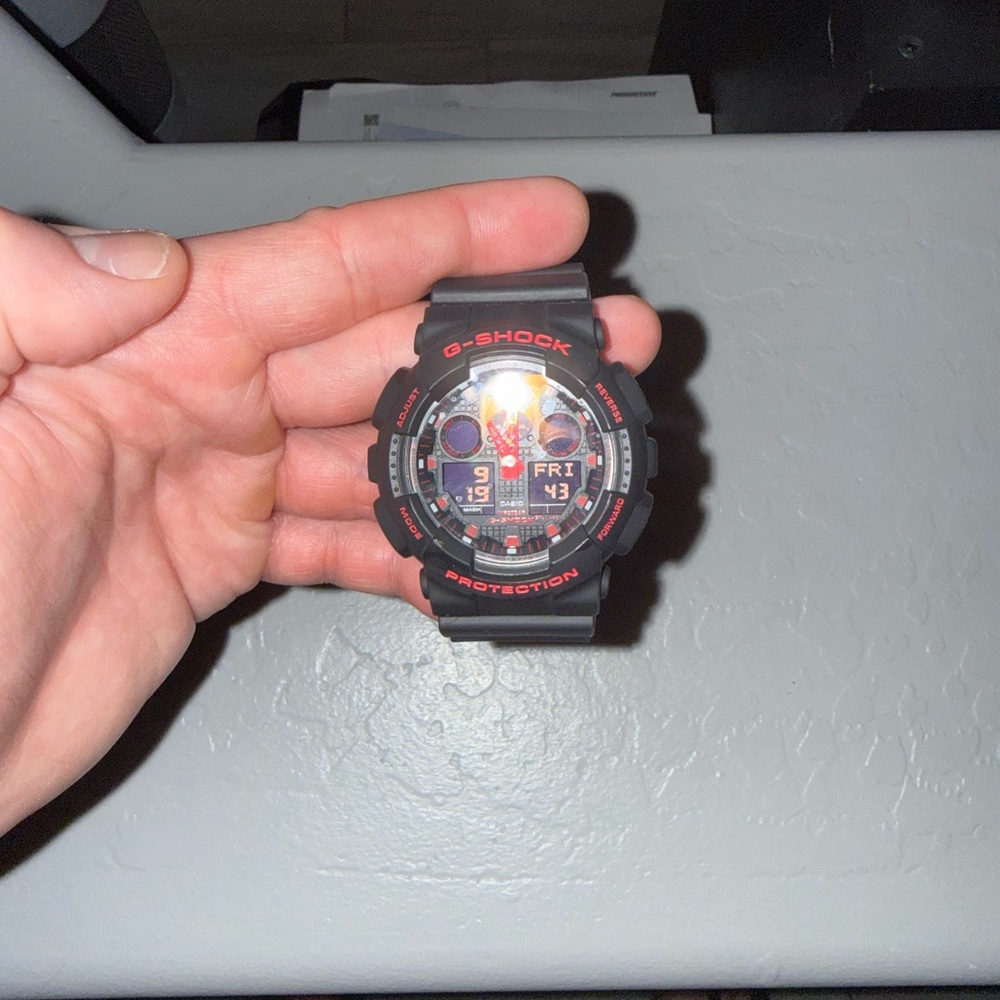 Black and red G Shock